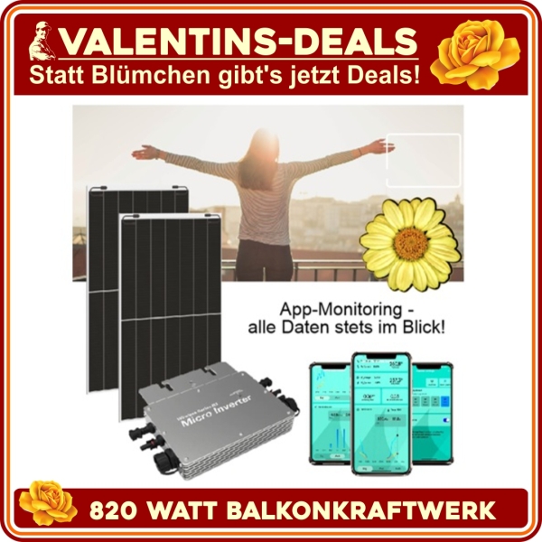 820 Watt Balkonkraftwerk 700Watt Wechselrichter